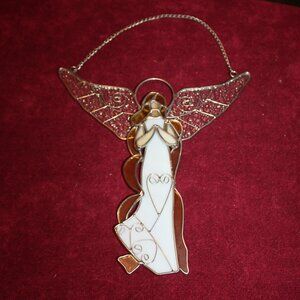 Handcrafted Stained Glass with metal framing Angel